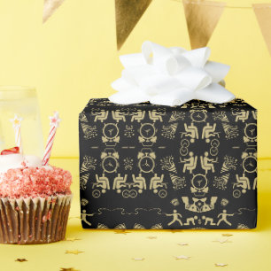 Papel De Presente Ouro e PretoParabéns pela Promoção no Emprego