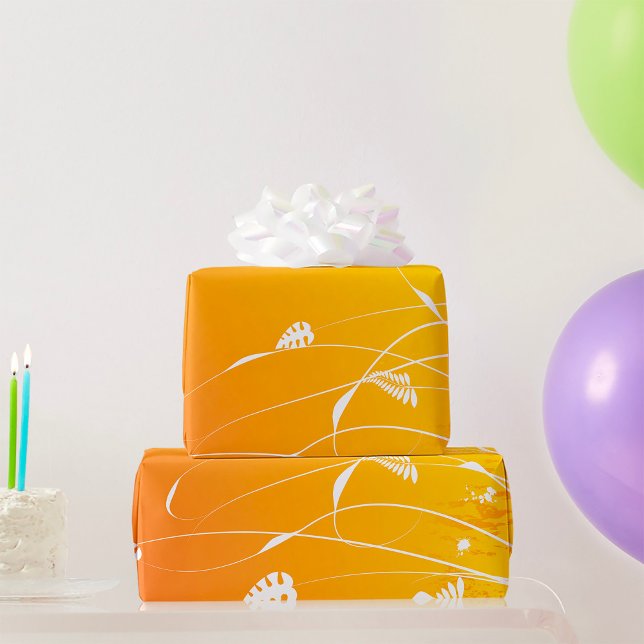 Papel De Presente Ouro Floral Wraping Paper (Criador carregado)