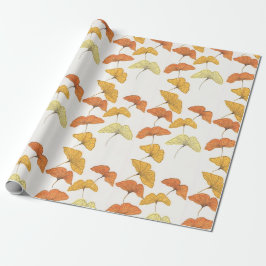 Papel De Presente Ouro Ginkgo