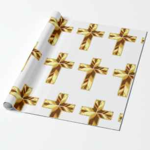 PAPEL DE PRESENTE OURO HOLY CROSS