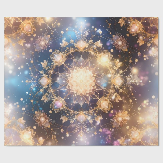 Papel De Presente Ouro Mandala Gift Wrap (Aberto)