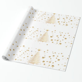 Papel De Presente Ouro Natal