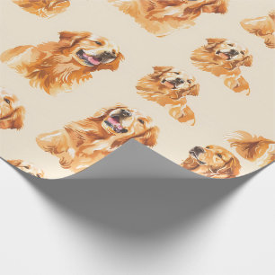 Papel De Presente Ouro Retriever Joy Wraping Paper