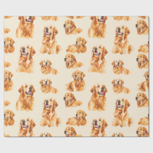 Papel De Presente Ouro Retriever Joy Wraping Paper