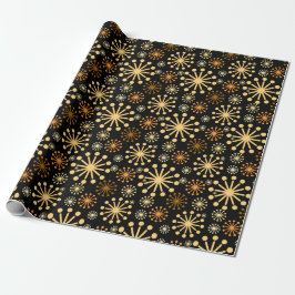 Papel De Presente Ouro Starburst