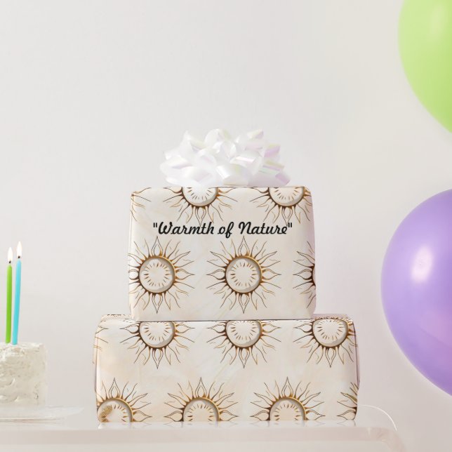 Papel De Presente "Ouro Sun Blaze" (Presentes para festas)