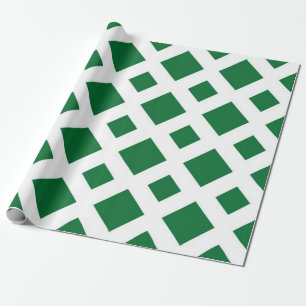 Papel De Presente Ouros Verdes em Branco