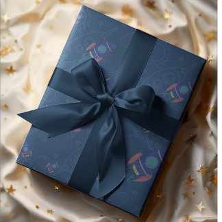 Papel De Presente Out to Space theme