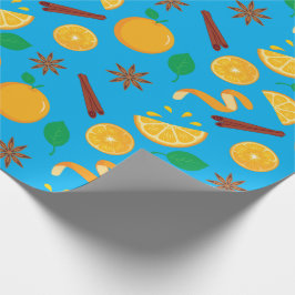 Papel De Presente Outono Laranja e Estrela Anise Sem Olhos Ação de G