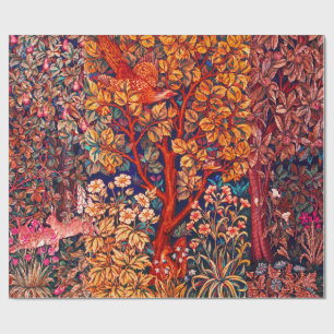 Papel De Presente OUTROS ANIMAIS FLORESTAIS DO AUTUMN, Hares,Faisão,