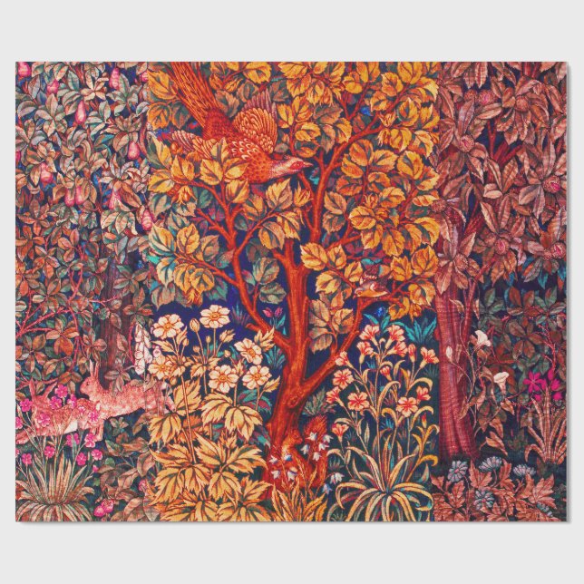 Papel De Presente OUTROS ANIMAIS FLORESTAIS DO AUTUMN, Hares,Faisão, (Aberto)