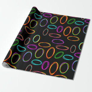 Papel De Presente Ovalos Neon