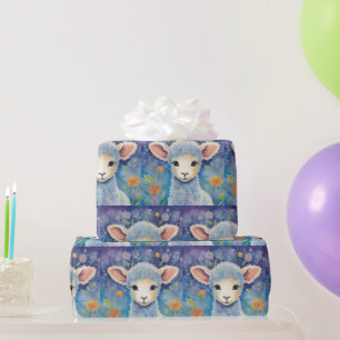 Papel De Presente Ovelhas bonitinhas em Primavera
