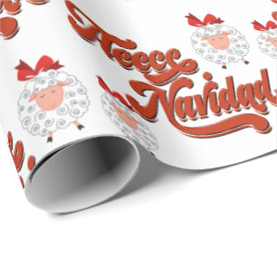 Papel De Presente Ovelhas e velo-peludos Navidad