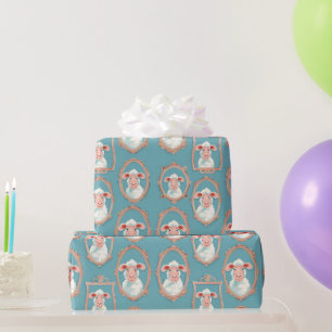 Papel De Presente Ovinos cômicos em quadros