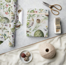 Papel De Presente Ovos de Páscoa padrão nostálgico de colheita n.o 1