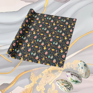Papel De Presente Ovos Decorativos Coelho de Páscoa Decoração Rústic