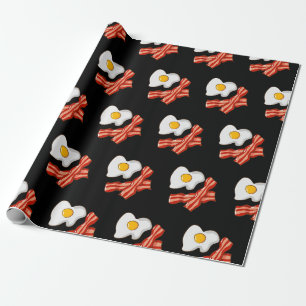 Papel De Presente Ovos Fritos Bacon Amantes da Comida Matutina Comil