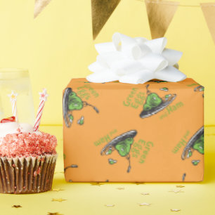 Papel De Presente Ovos Verdes e Presunto Padrão