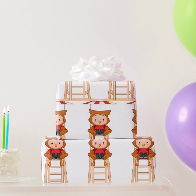 Papel De Presente Owl Lifeguard (Criador carregado)