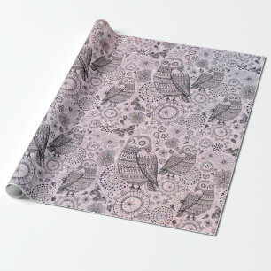 Papel De Presente Owl Pattern