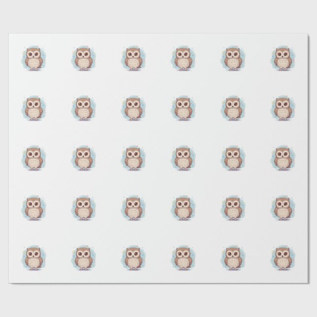 Papel De Presente Owls that bring happiness (Aberto)