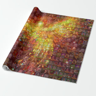 Papel De Presente P é para Mosaico de Fênix
