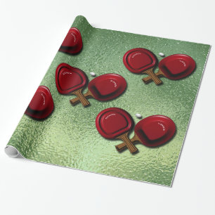 Papel De Presente Pá engraçada do ténis de mesa de Pong do sibilo