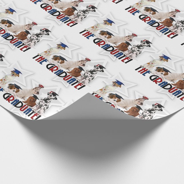 Papel De Presente Pacote de Cães em Gorros de Formatura para Amantes (Ponta)