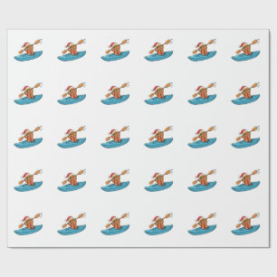 Papel De Presente Paddler de Biscoito de Gengibre Natal 2026 Férias