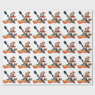 Papel De Presente Paddler de Boneco de Neve Natal 2026 Férias Esport
