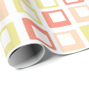 Papel De Presente Padrão Abstrato Artístico Geométrico Retro nº