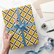 Padrão Abstrato de Creme de Mostarda Amarela Retro
