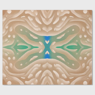 Papel De Presente Padrão Abstrato de Onda de Areia Orgânica