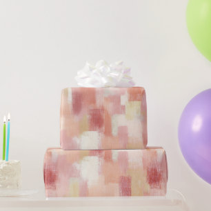 Papel De Presente Padrão Abstrato Rosa Bege Pastel Suave