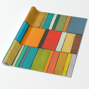 Papel De Presente Padrão abstrato tropical exótico com cor clara
