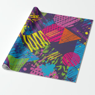 Papel De Presente padrão abstrato urbano sem costura com o elemento
