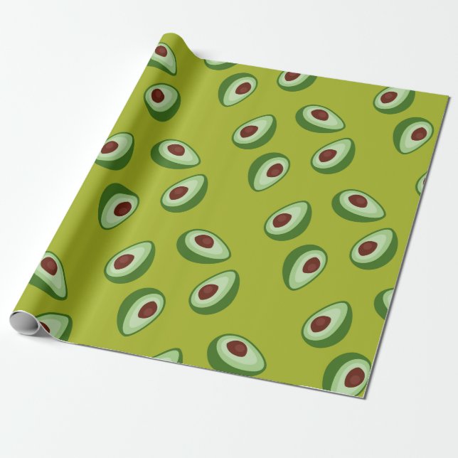 Papel De Presente padrão aguacate (Desenrolado)