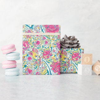 Papel De Presente Padrão Árabe Floral