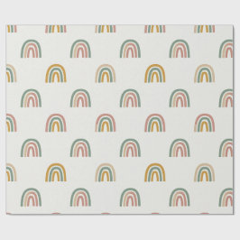 Papel De Presente Padrão arco-íris boho escandi suave