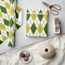 Padrão Argyle Verde e Amarelo