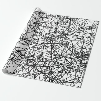 Papel De Presente padrão artístico branco-preto abstrato moderno