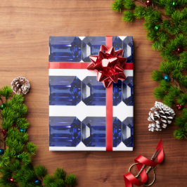 Papel De Presente Padrão Azul