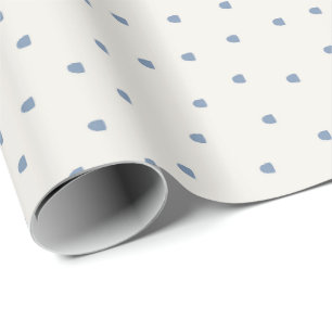Papel De Presente Padrão Azul de Seixos Dispersos Mínimo
