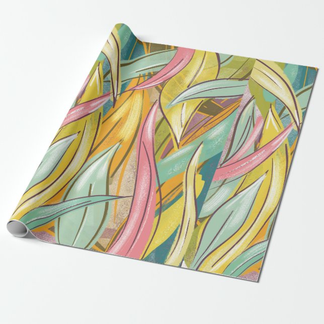Papel De Presente padrão boêmico (Desenrolado)