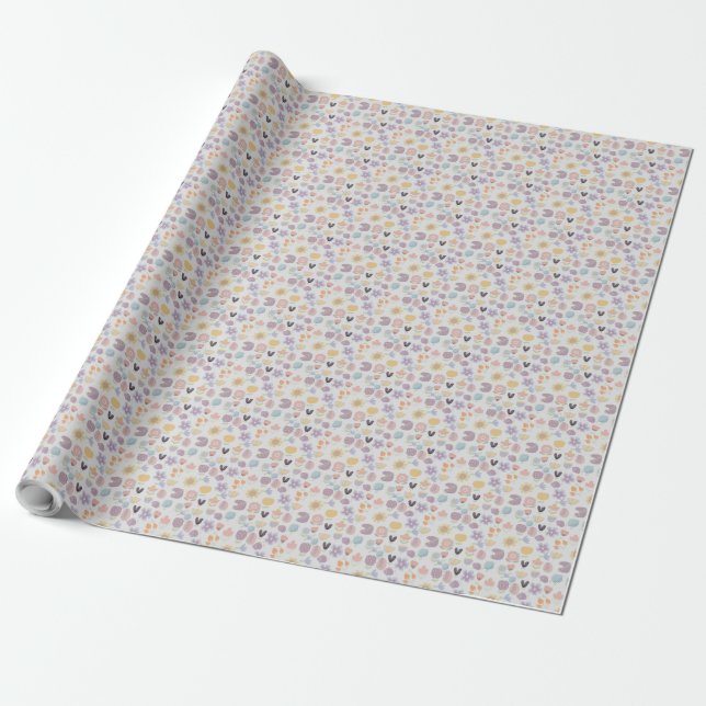 Papel De Presente Padrão Boho 02.w Offwhite BG (Desenrolado)