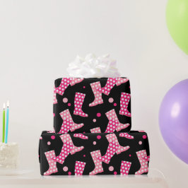 Papel De Presente Padrão bonito de inicialização de borracha rosa