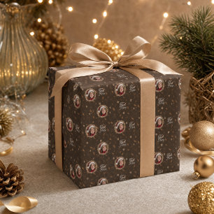 Papel De Presente Padrão Botânico de Outono Elegante e Sem Costura