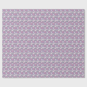 Papel De Presente Padrão Botânico Elegante Rosa Poeirento Design