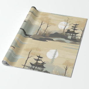 Papel De Presente Padrão Botânico Floresta de Bambu Zen (4)